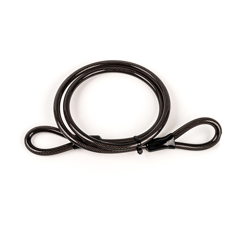 Cerradura de cable de acero de la cuerda de la bobina del PVC del alambre de acero inoxidable del 120CM