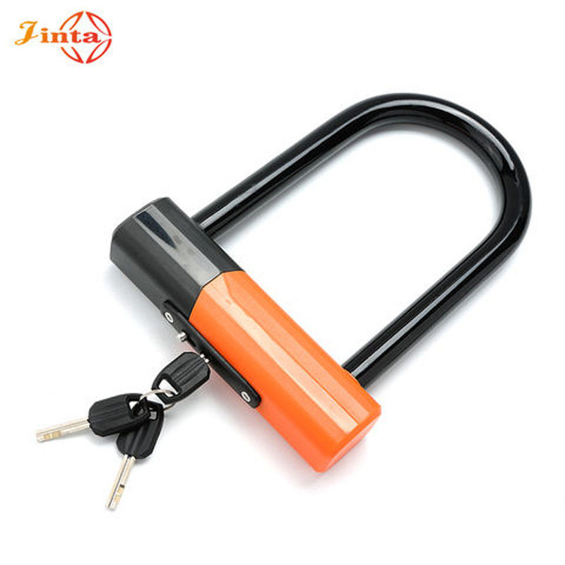 Candado en U Jinta de 170×300 mm, naranja‑negro
