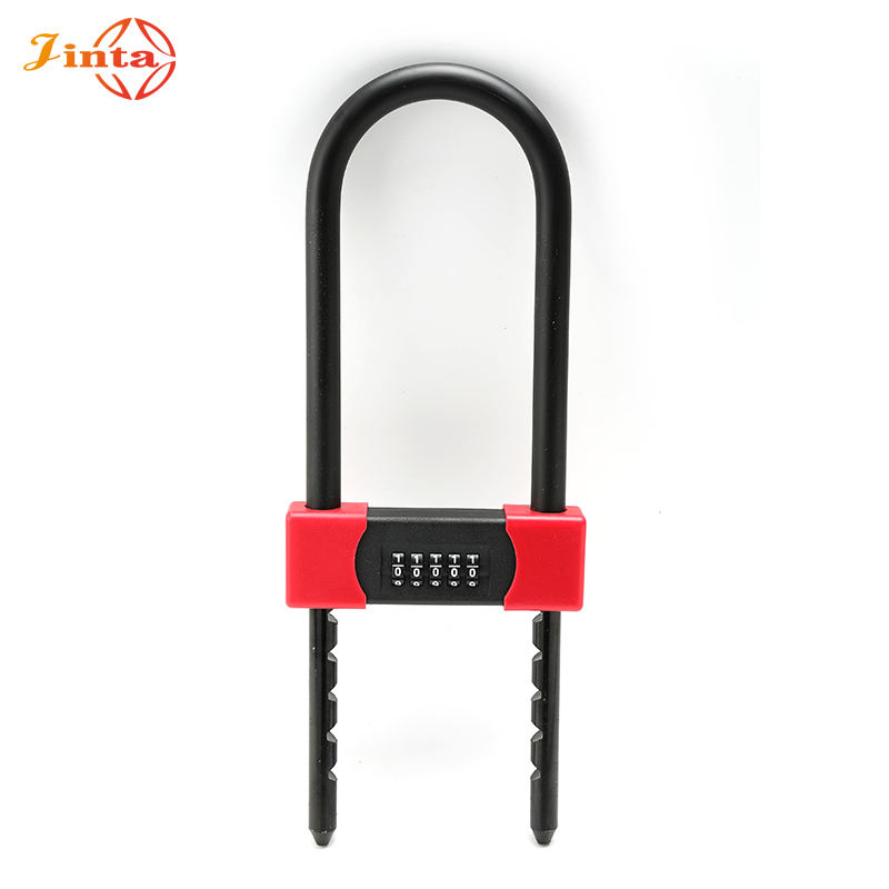 Jinta Factory Supply Cerradura de seguridad antirrobo con combinación de 5 dígitos en forma de U para bicicleta, motocicleta, scooter eléctrico